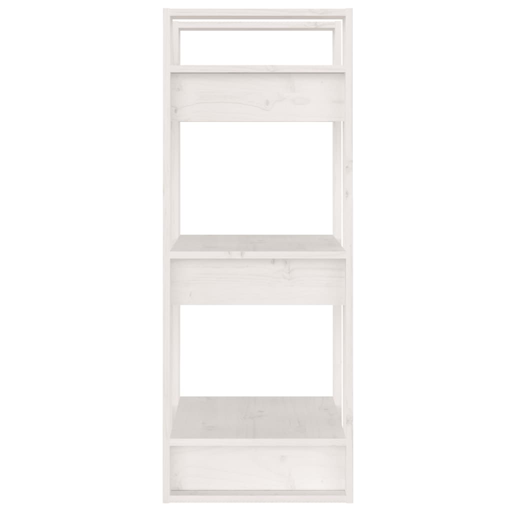 Boekenkast/Kamerscherm 41X35X91 Cm Massief Grenenhout Wit