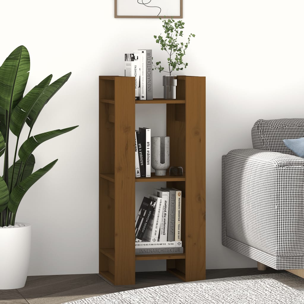 Boekenkast/Kamerscherm 41X35X91 Cm Massief Hout Honingbruin