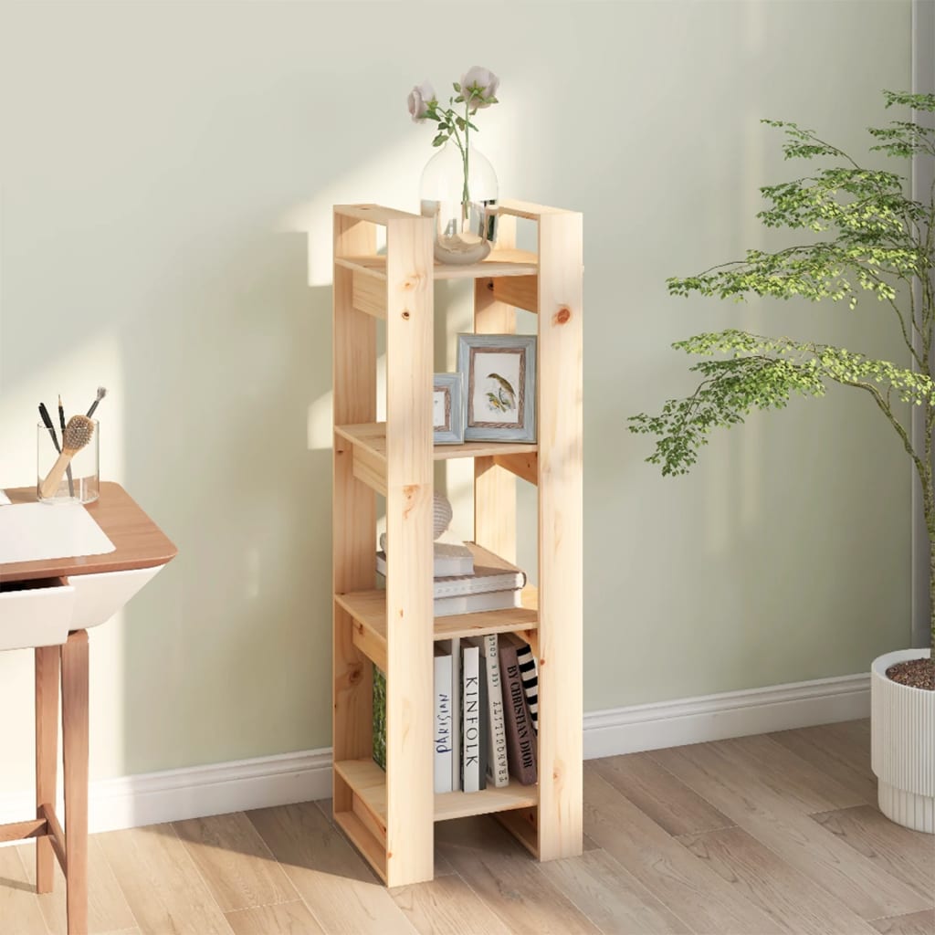 Boekenkast/Kamerscherm 41X35X125 Cm Massief Grenenhout