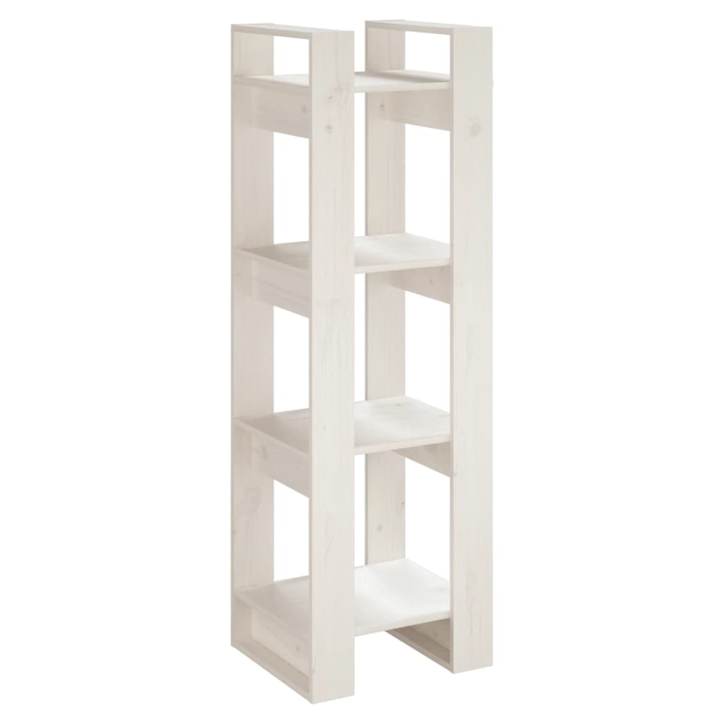 Boekenkast/Kamerscherm 41X35X125 Cm Massief Grenenhout Wit