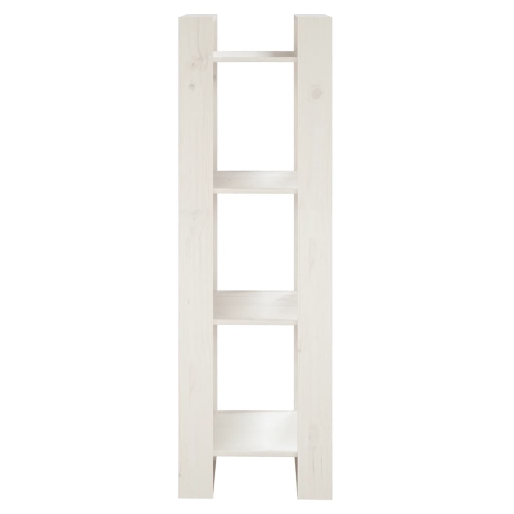 Boekenkast/Kamerscherm 41X35X125 Cm Massief Grenenhout Wit