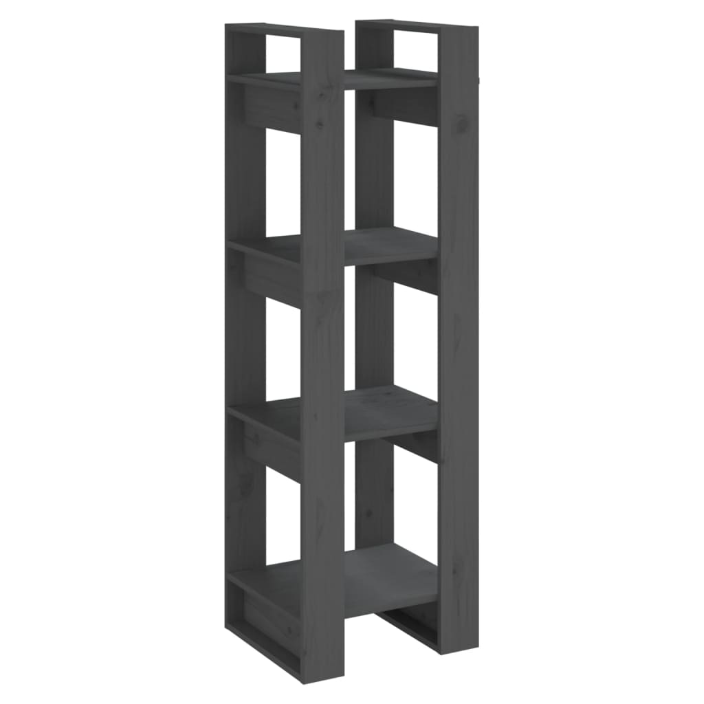 Boekenkast/Kamerscherm 41X35X125 Cm Massief Grenenhout Grijs