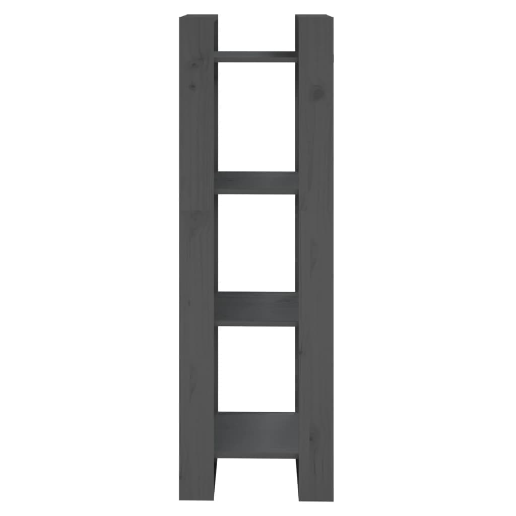 Boekenkast/Kamerscherm 41X35X125 Cm Massief Grenenhout Grijs