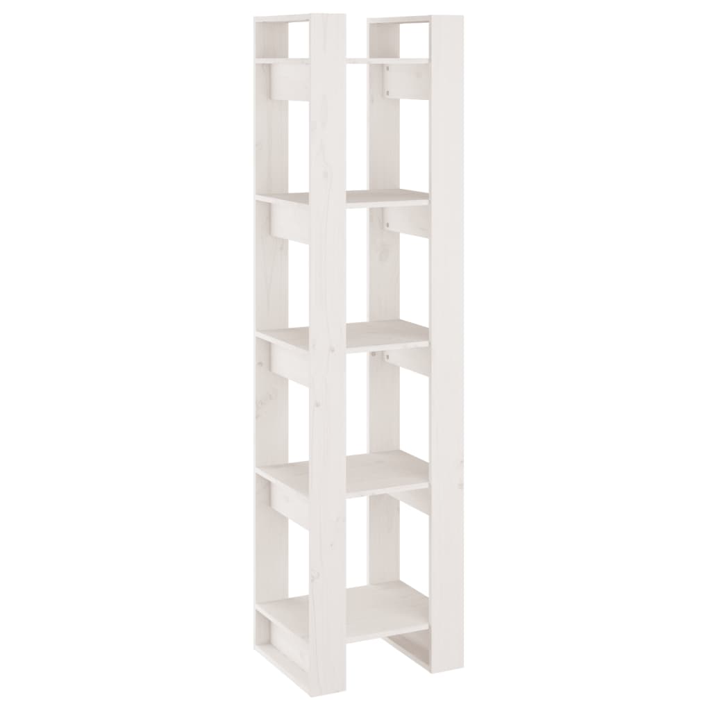 Boekenkast/Kamerscherm 41X35X160 Cm Massief Grenenhout Wit