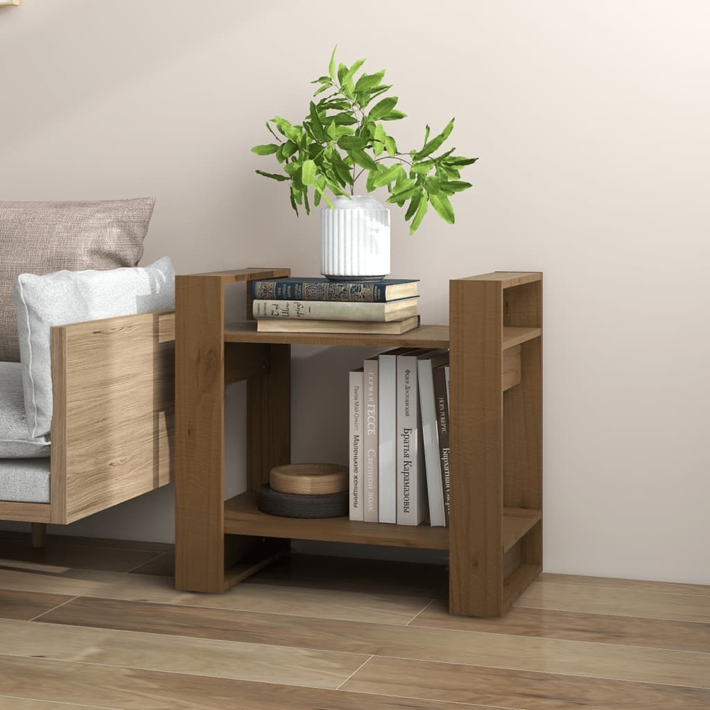 Boekenkast/Kamerscherm 60X35X57 Cm Massief Hout Honingbruin
