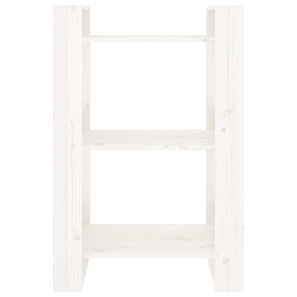 Boekenkast/Kamerscherm 60X35X91 Cm Massief Grenenhout Wit