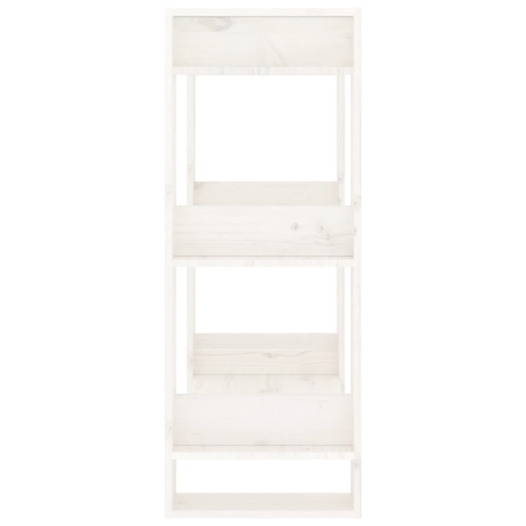 Boekenkast/Kamerscherm 60X35X91 Cm Massief Grenenhout Wit
