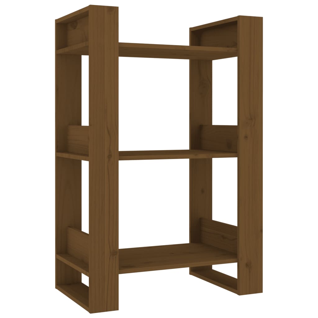 Boekenkast/Kamerscherm 60X35X91 Cm Massief Hout Honingbruin