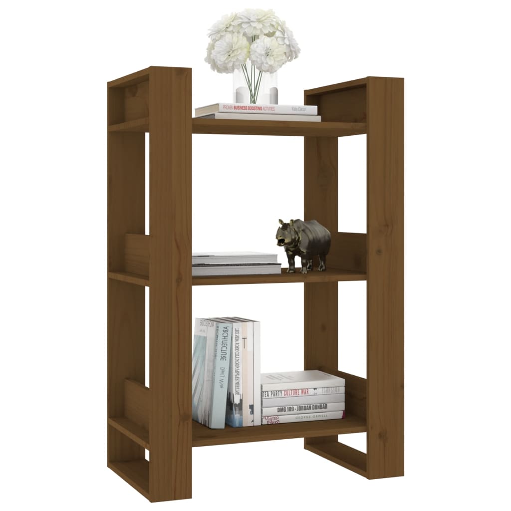 Boekenkast/Kamerscherm 60X35X91 Cm Massief Hout Honingbruin