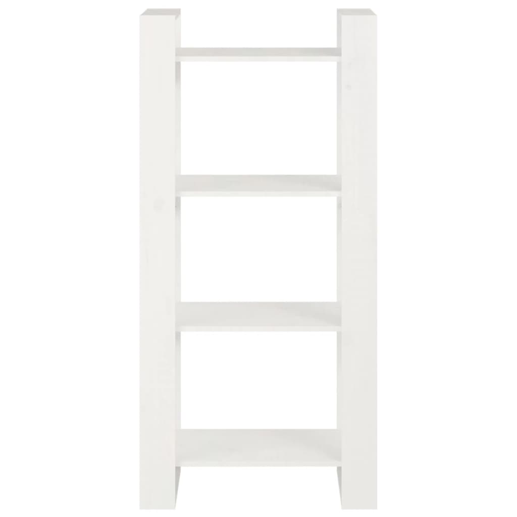 Boekenkast/Kamerscherm 60X35X125 Cm Massief Hout Wit