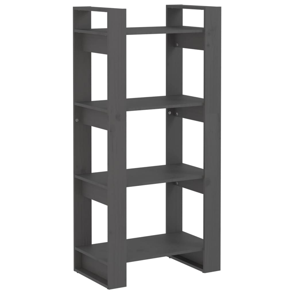 Boekenkast/Kamerscherm 60X35X125 Cm Massief Hout Grijs