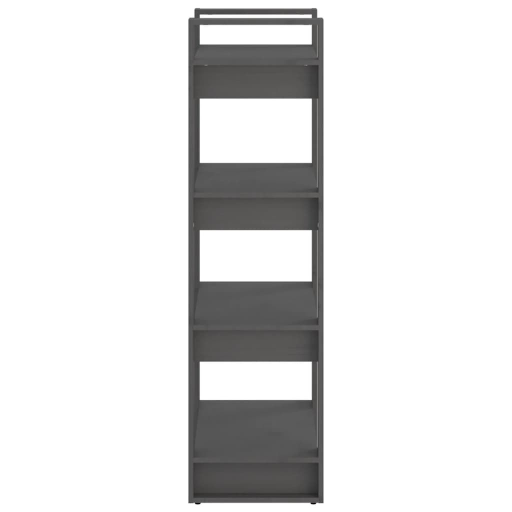 Boekenkast/Kamerscherm 60X35X125 Cm Massief Hout Grijs