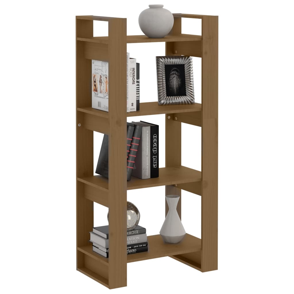 Boekenkast/Kamerscherm 60X35X125 Cm Massief Hout Honingbruin