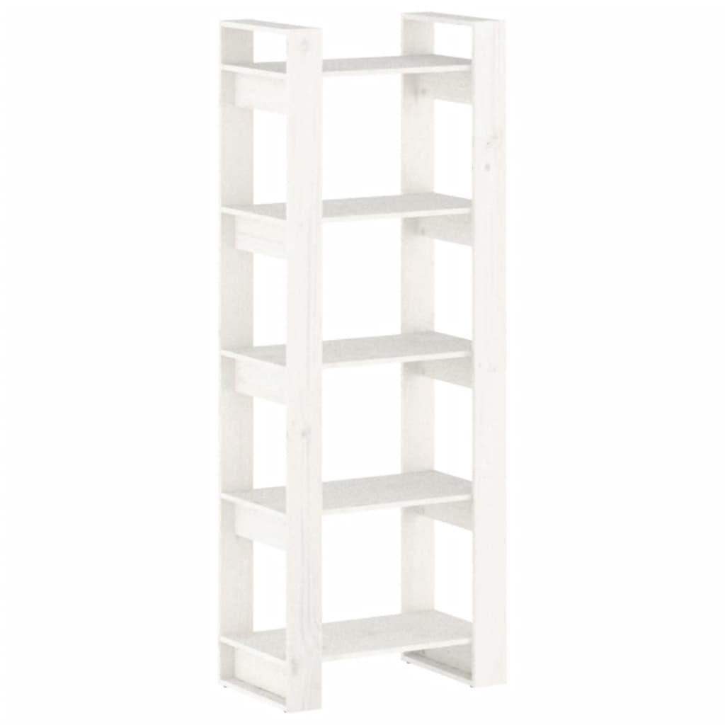 Boekenkast/Kamerscherm 60X35X160 Cm Massief Hout Wit