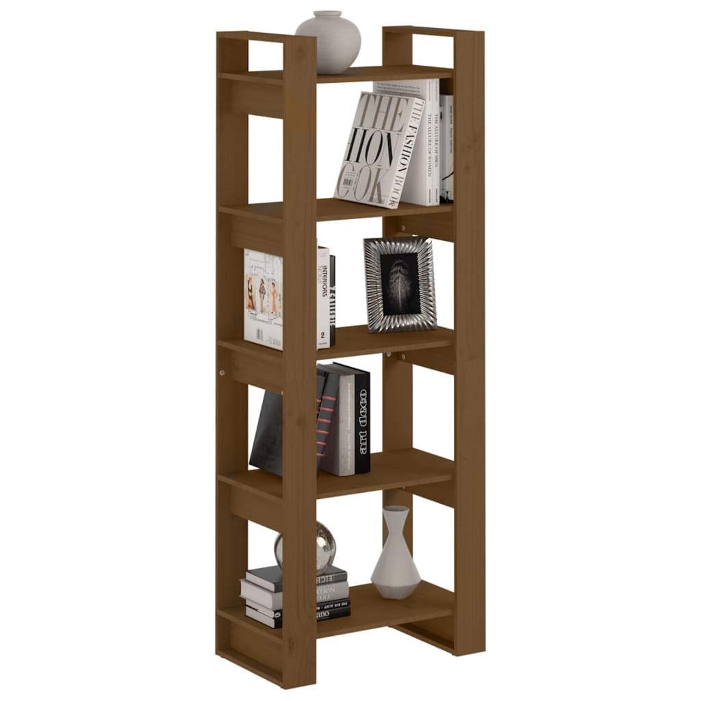 Boekenkast/Kamerscherm 60X35X160 Cm Massief Hout Honingbruin