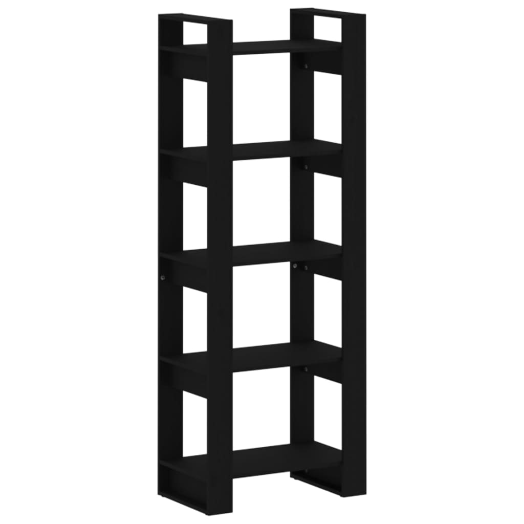 Boekenkast/Kamerscherm 60X35X160 Cm Massief Hout Zwart