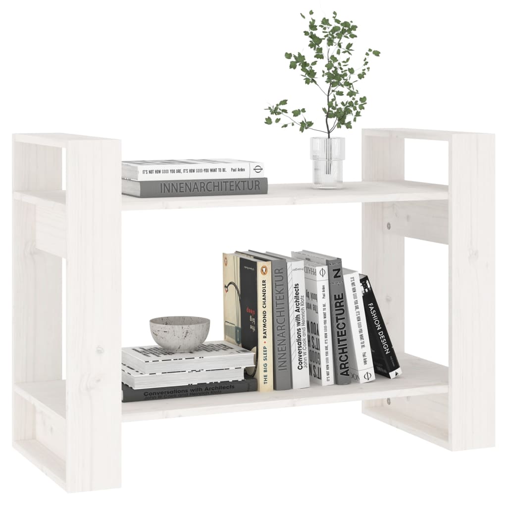 Boekenkast/Kamerscherm 80X35X56,5 Cm Massief Grenenhout Wit