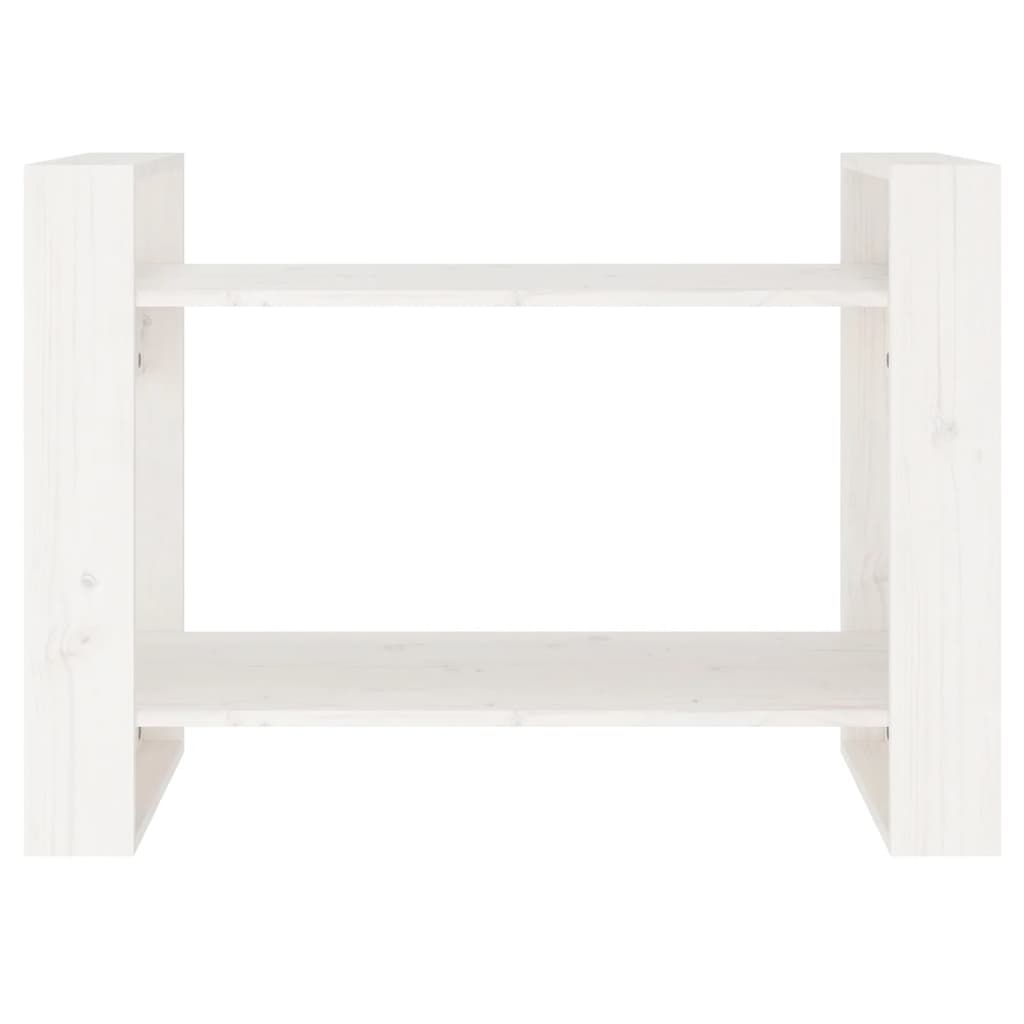Boekenkast/Kamerscherm 80X35X56,5 Cm Massief Grenenhout Wit