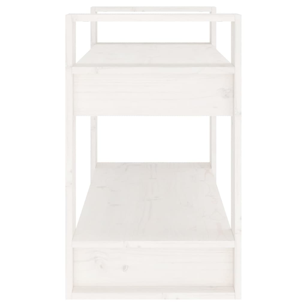 Boekenkast/Kamerscherm 80X35X56,5 Cm Massief Grenenhout Wit