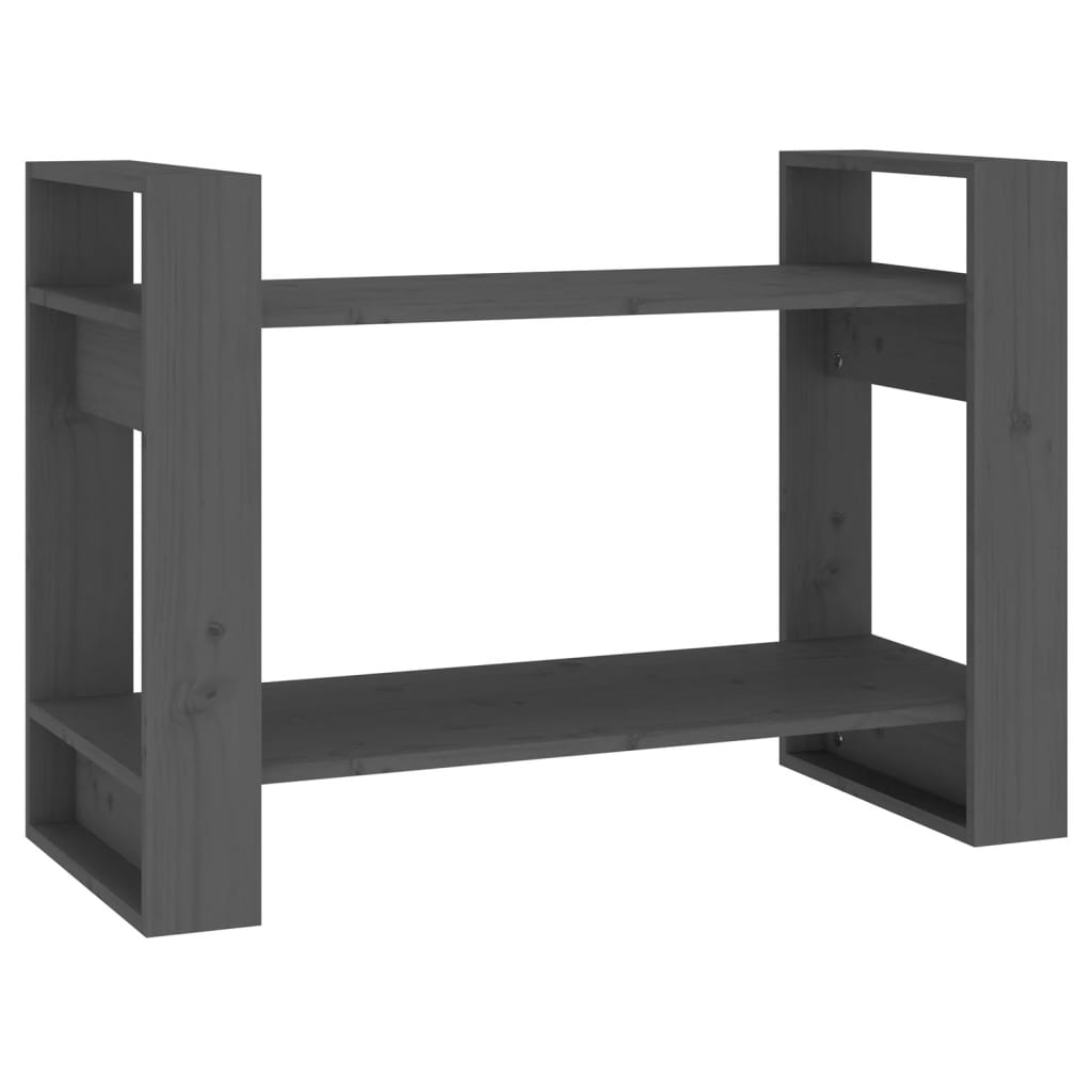 Boekenkast/Kamerscherm 80X35X56,5 Cm Massief Grenenhout Grijs