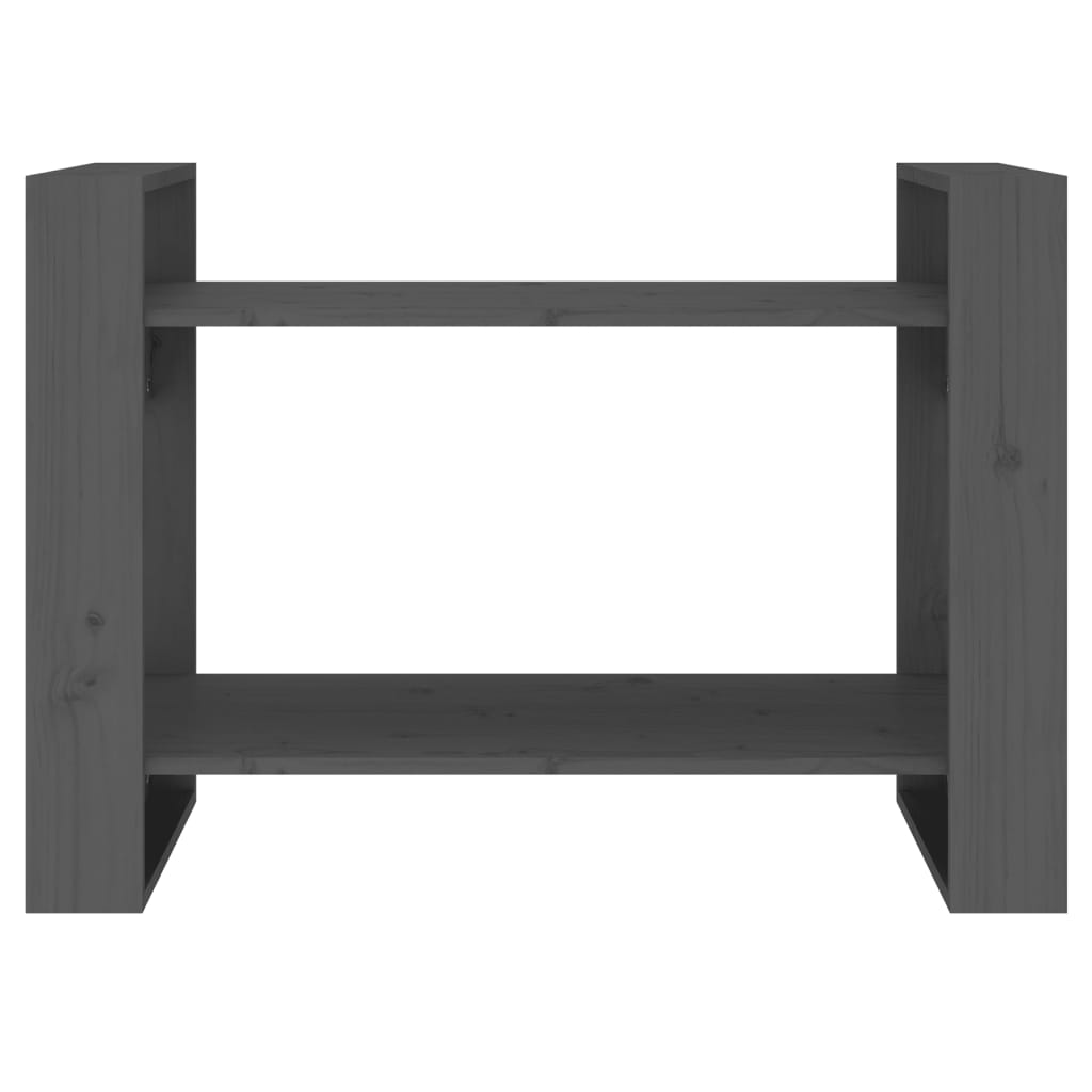 Boekenkast/Kamerscherm 80X35X56,5 Cm Massief Grenenhout Grijs
