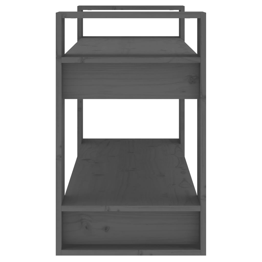 Boekenkast/Kamerscherm 80X35X56,5 Cm Massief Grenenhout Grijs