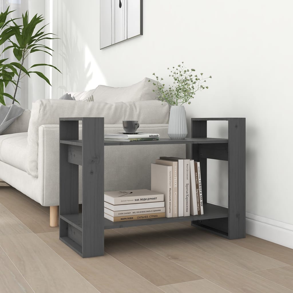 Boekenkast/Kamerscherm 80X35X56,5 Cm Massief Grenenhout Grijs