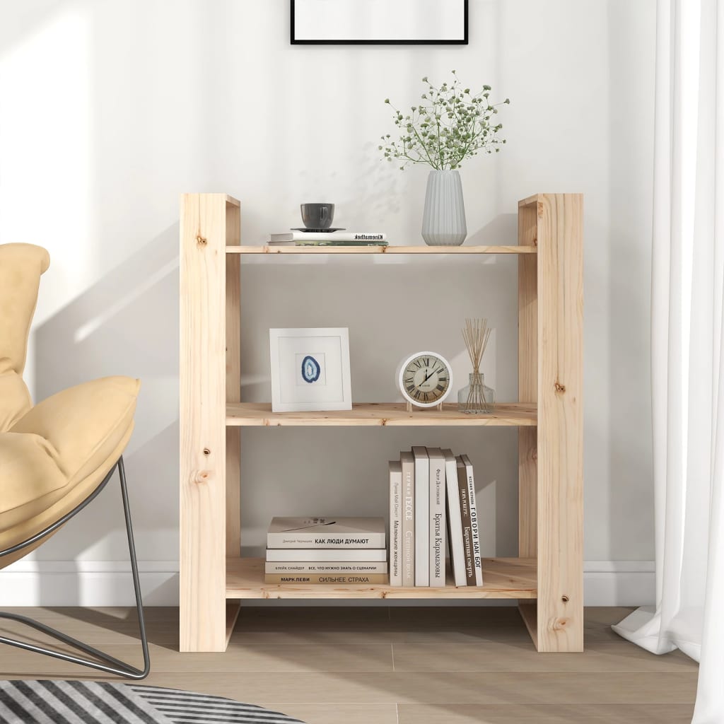 Boekenkast/Kamerscherm 80X35X91 Cm Massief Grenenhout