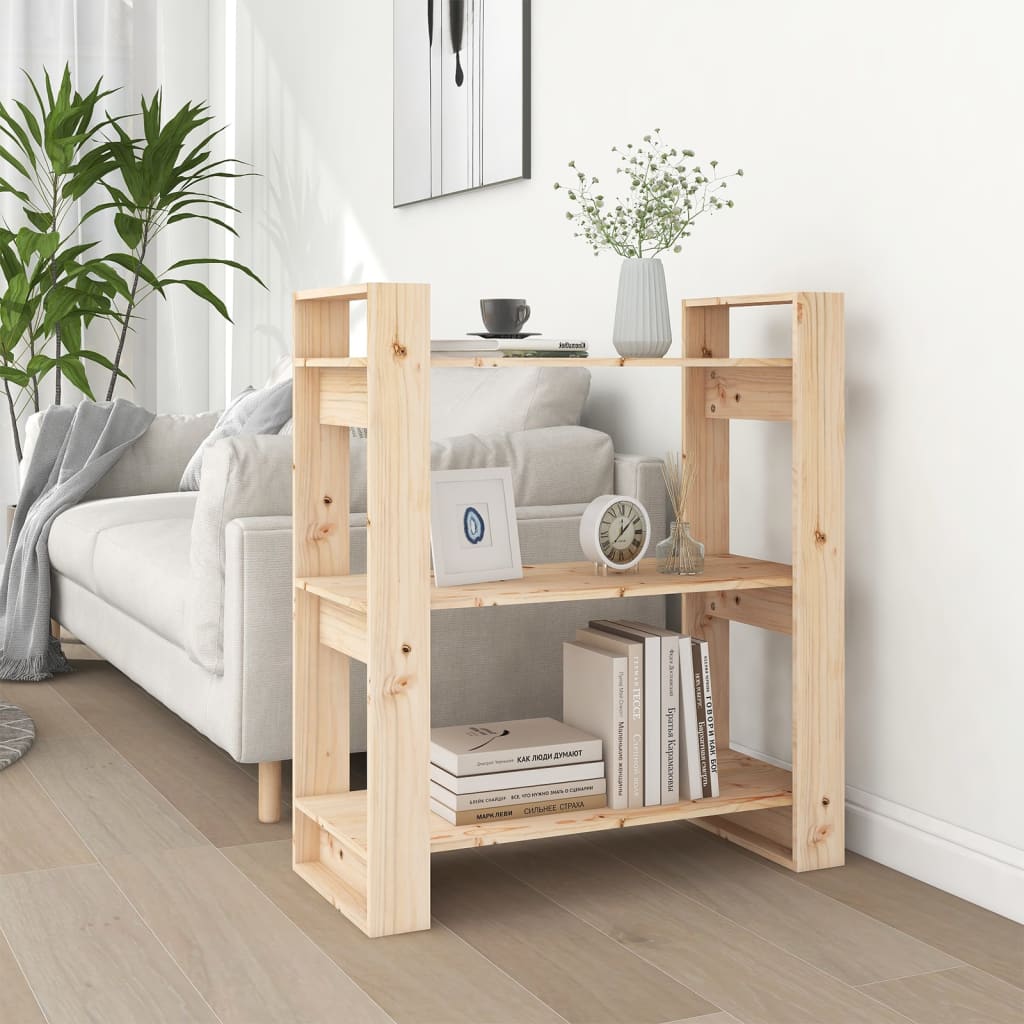 Boekenkast/Kamerscherm 80X35X91 Cm Massief Grenenhout