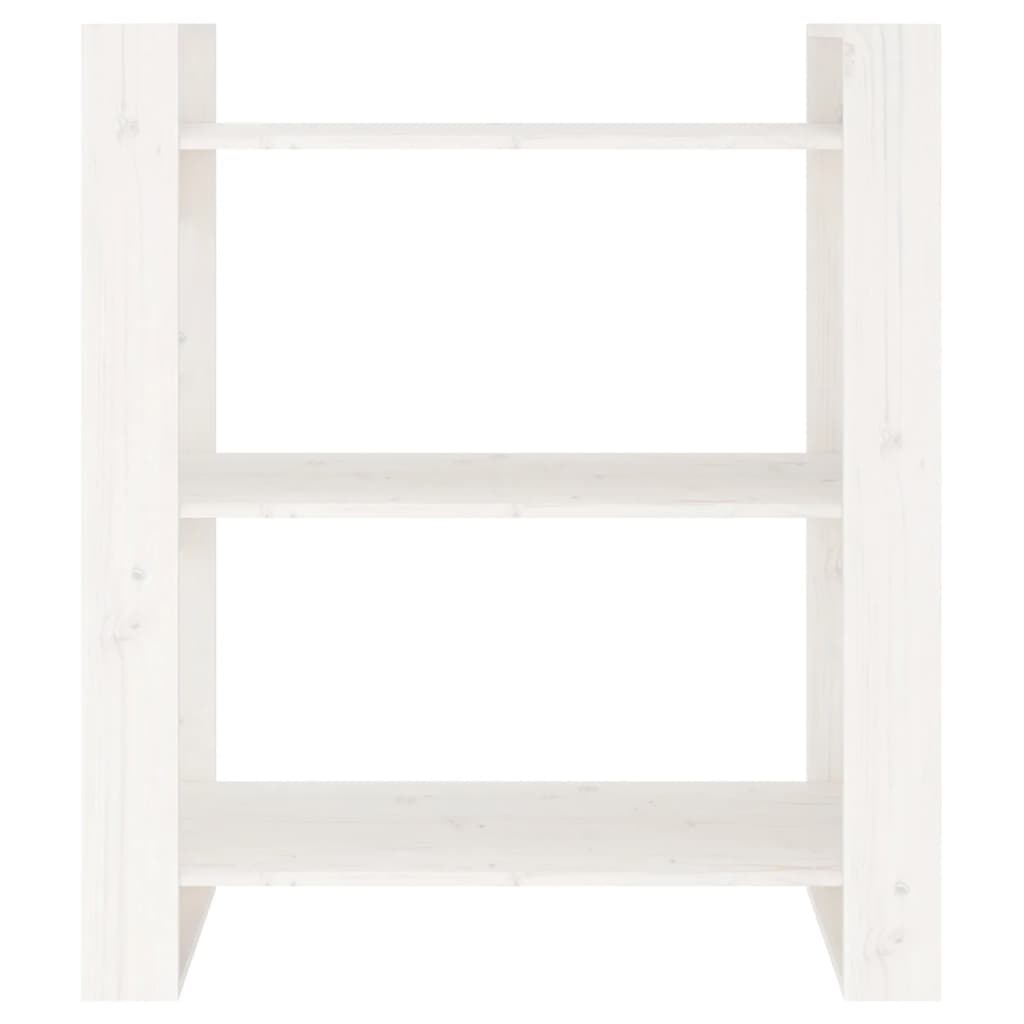 Boekenkast/Kamerscherm 80X35X91 Cm Massief Grenenhout Wit