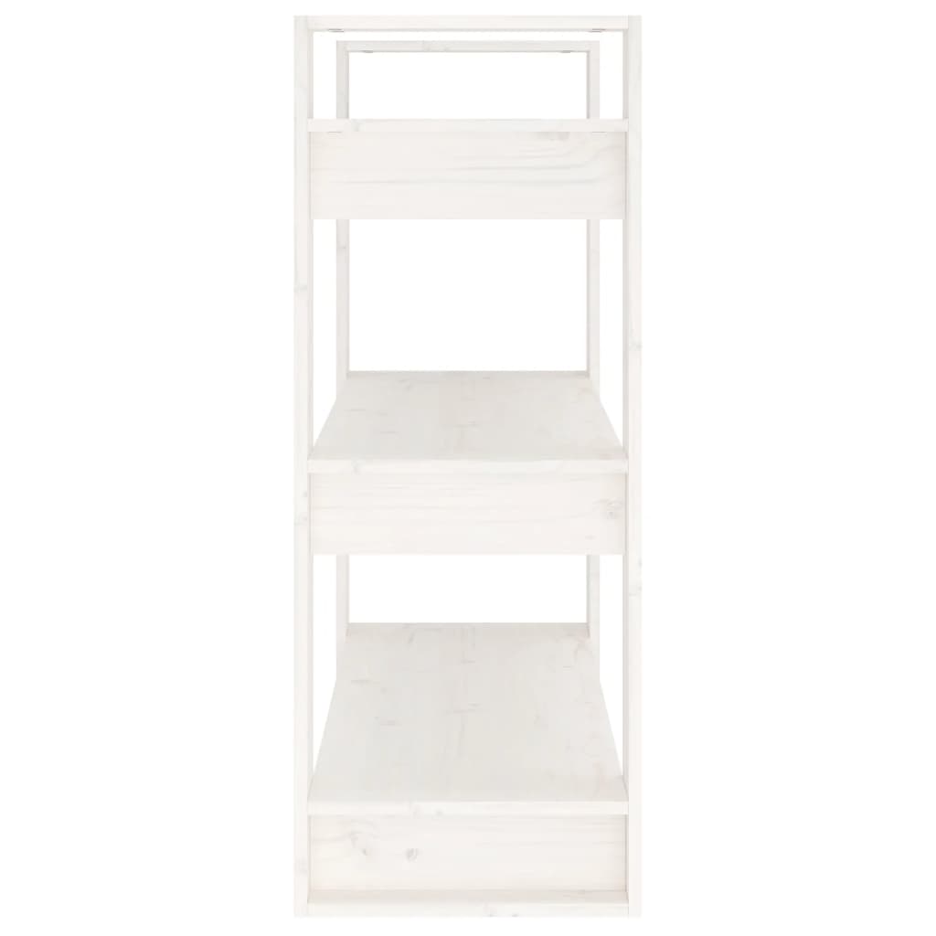 Boekenkast/Kamerscherm 80X35X91 Cm Massief Grenenhout Wit