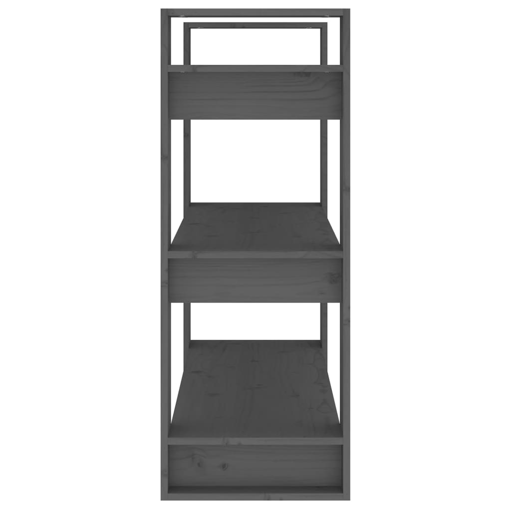 Boekenkast/Kamerscherm 80X35X91 Cm Massief Grenenhout Grijs