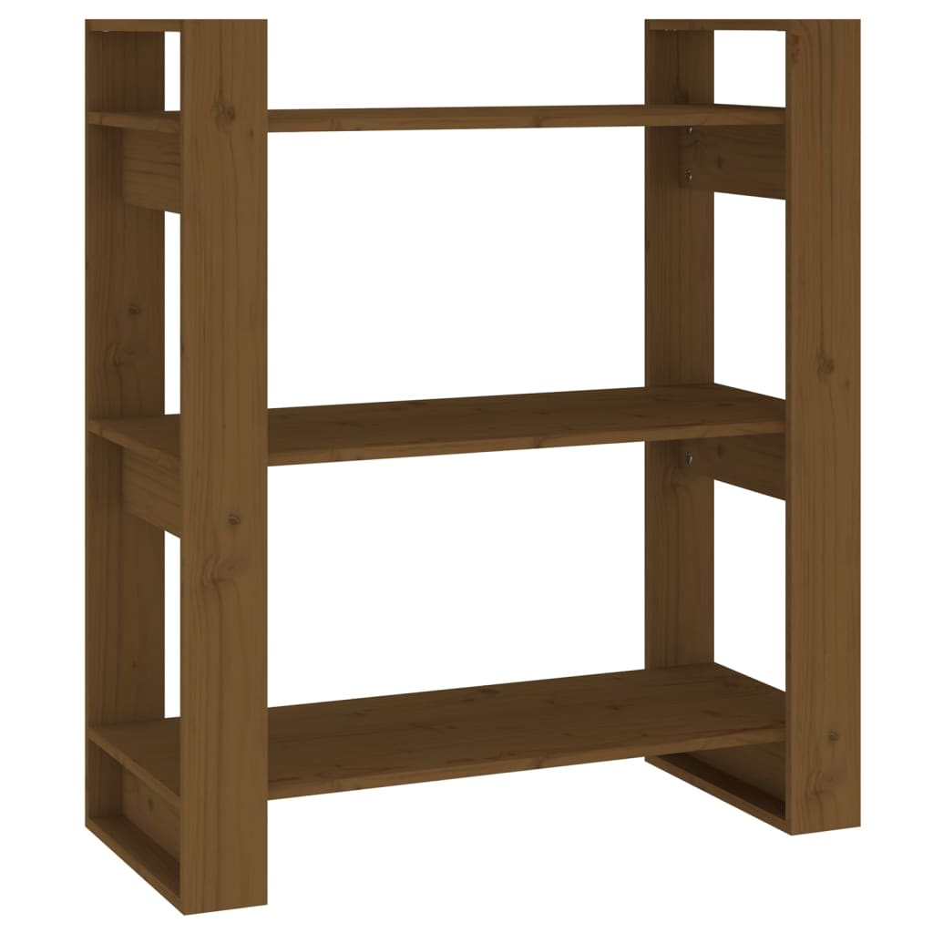 Boekenkast/Kamerscherm 80X35X91 Cm Massief Hout Honingbruin