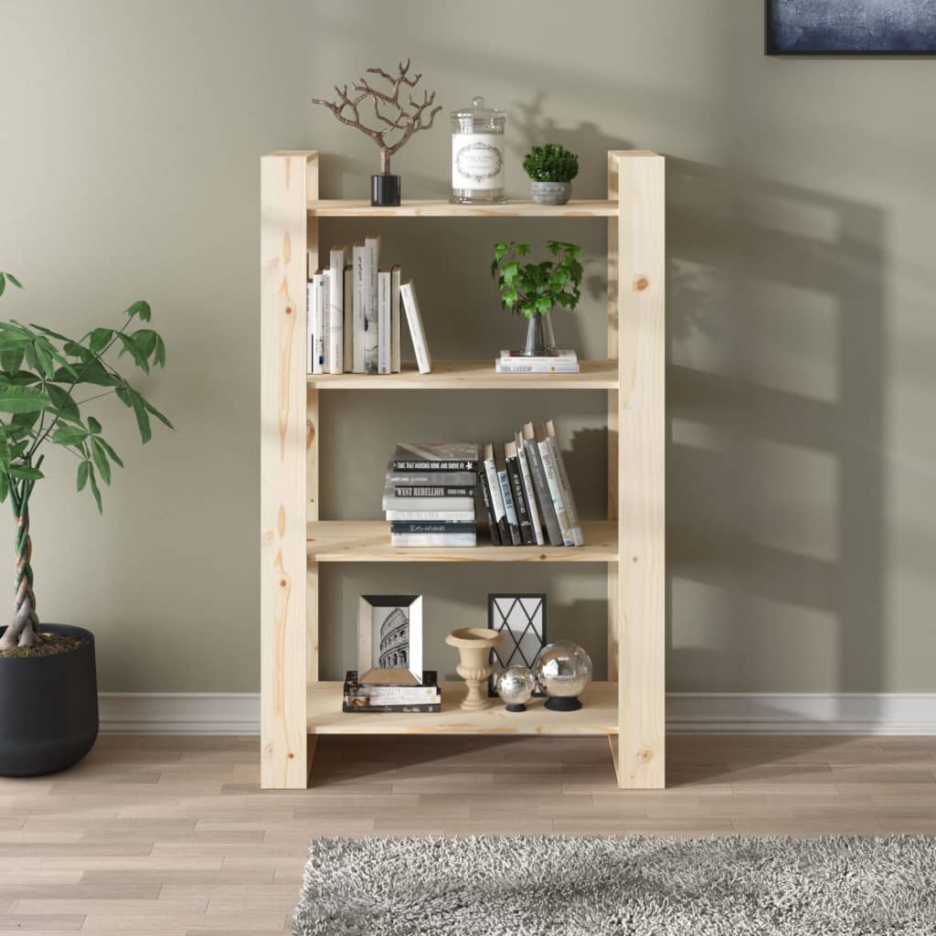 Boekenkast/Kamerscherm 80X35X125 Cm Massief Grenenhout