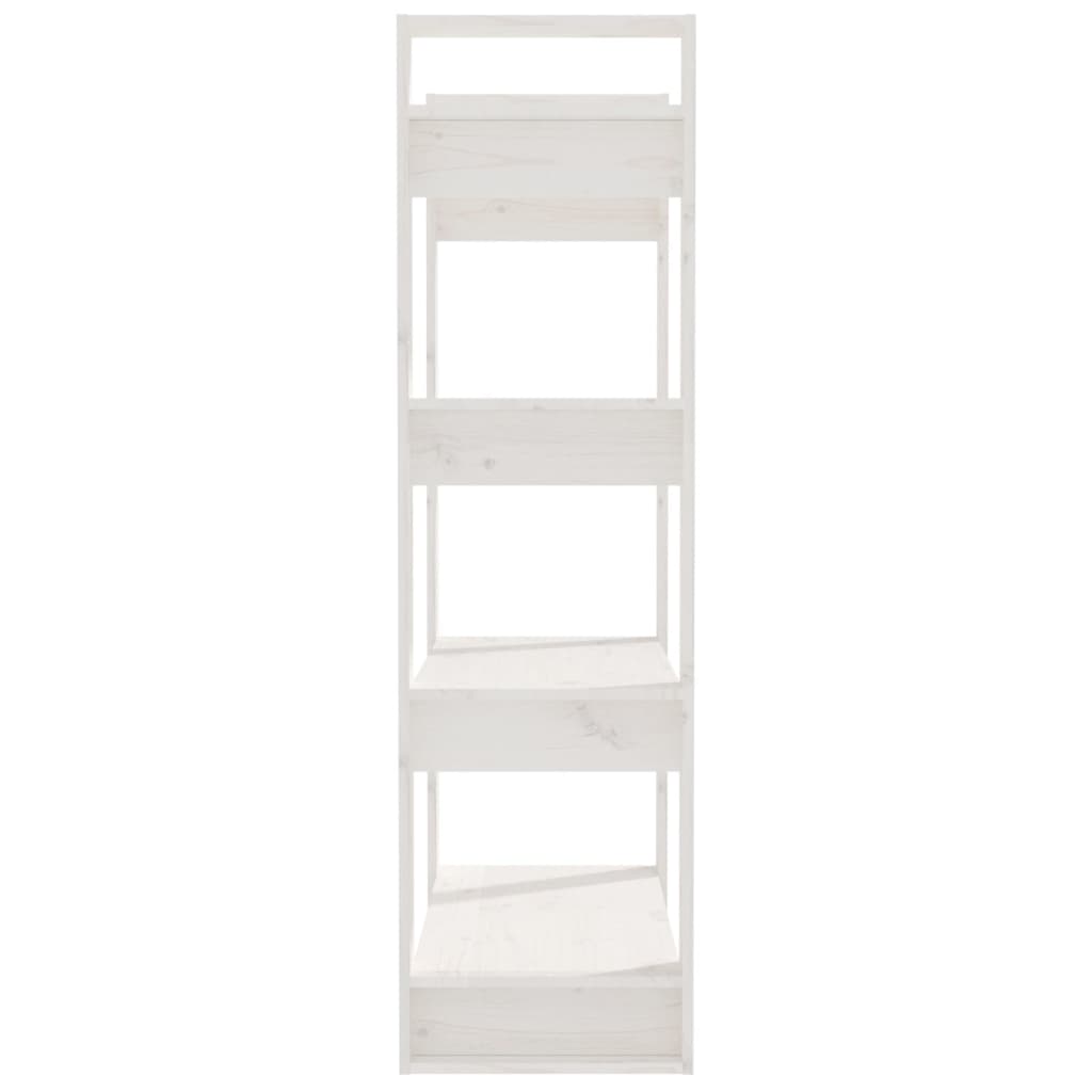 Boekenkast/Kamerscherm 80X35X125 Cm Massief Grenenhout Wit