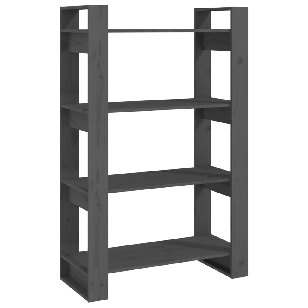 Boekenkast/Kamerscherm 80X35X125 Cm Massief Grenenhout Grijs