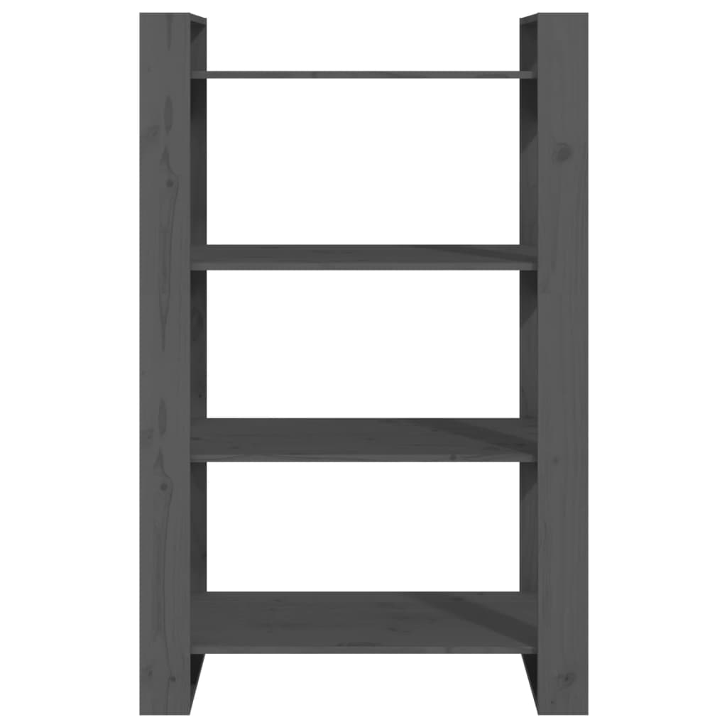 Boekenkast/Kamerscherm 80X35X125 Cm Massief Grenenhout Grijs