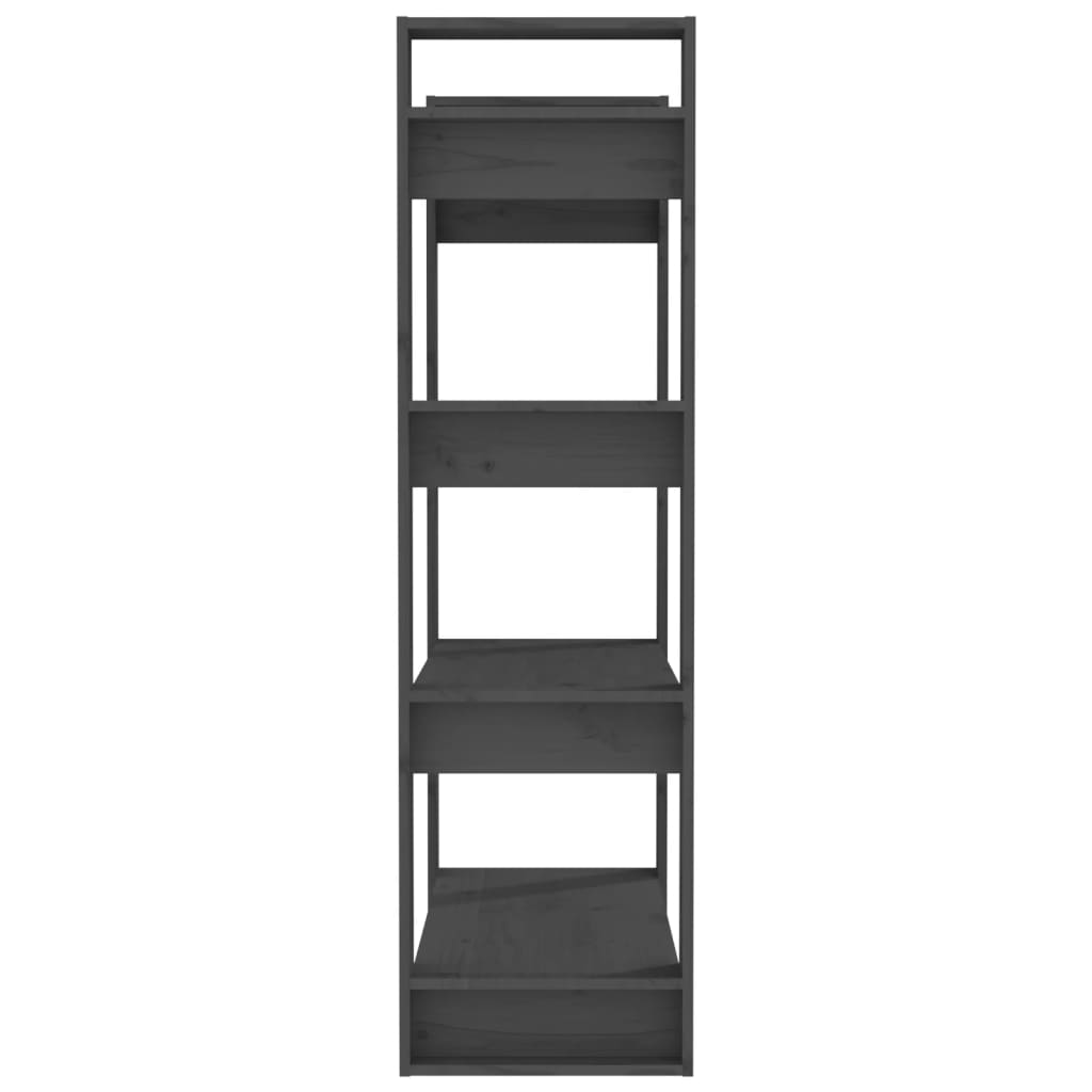 Boekenkast/Kamerscherm 80X35X125 Cm Massief Grenenhout Grijs