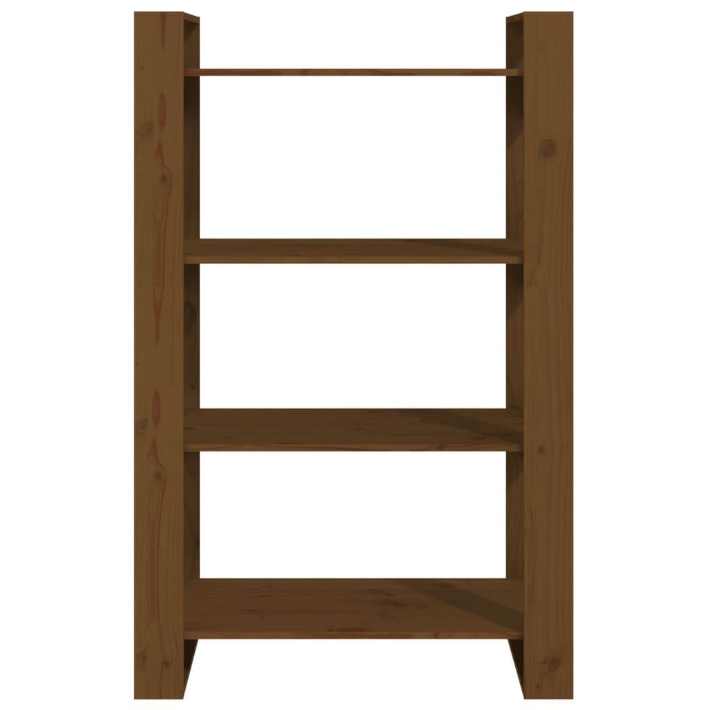 Boekenkast/Kamerscherm 80X35X125 Cm Massief Hout Honingbruin