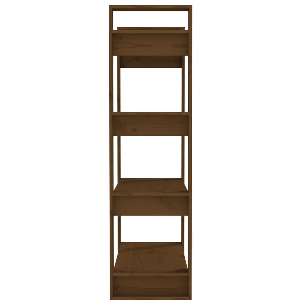 Boekenkast/Kamerscherm 80X35X125 Cm Massief Hout Honingbruin