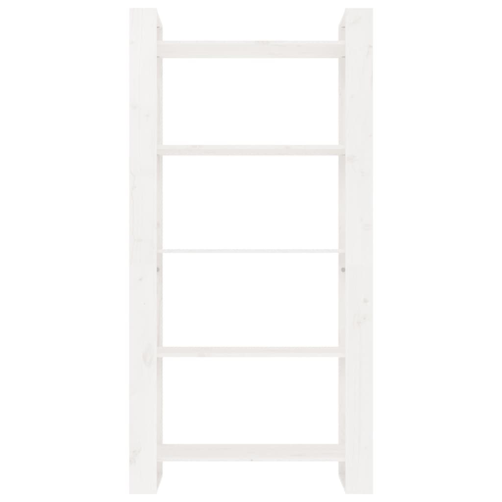 Boekenkast/Kamerscherm 80X35X160 Cm Massief Hout Wit