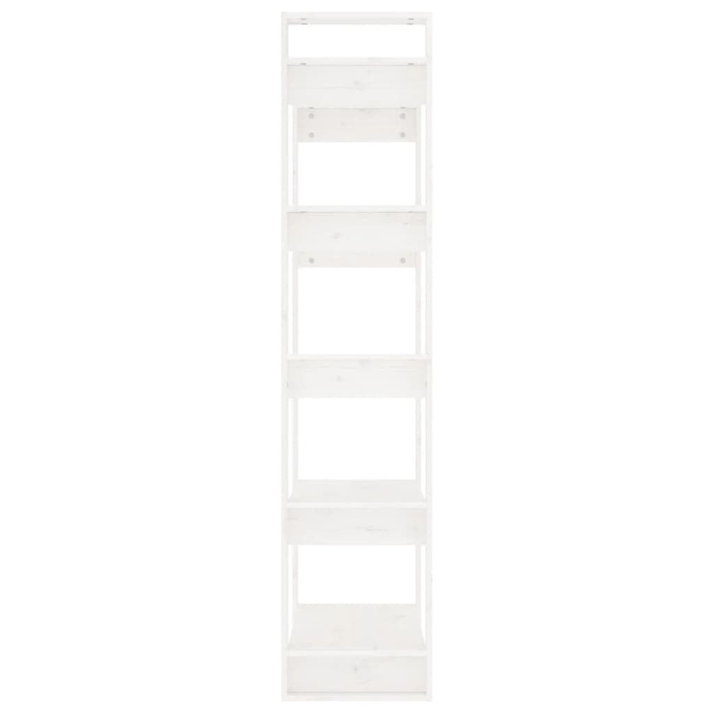 Boekenkast/Kamerscherm 80X35X160 Cm Massief Hout Wit