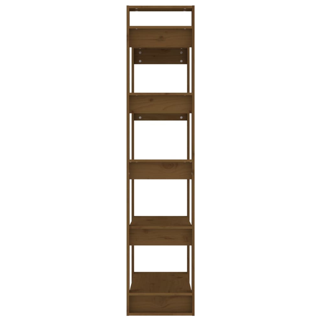 Boekenkast/Kamerscherm 80X35X160 Cm Massief Hout Honingbruin