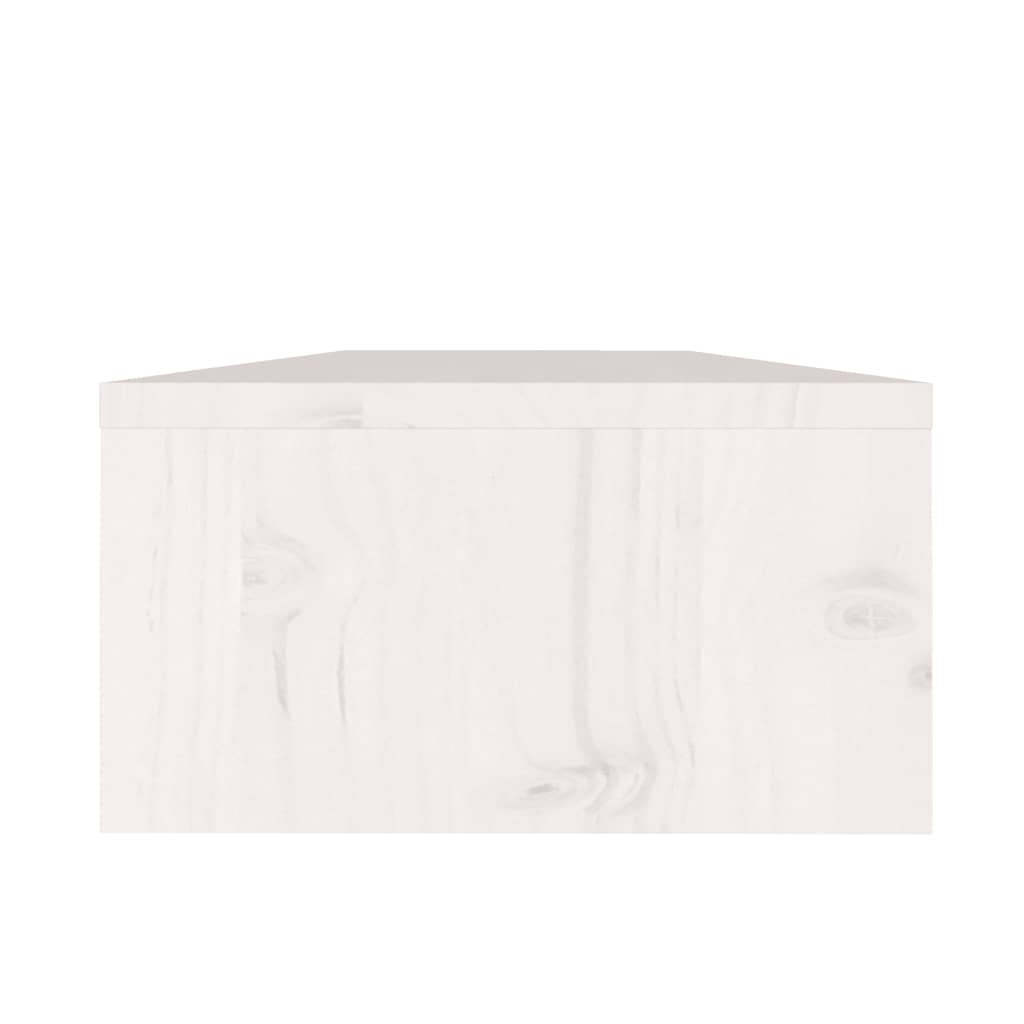 Monitorstandaard 50X24X13 Cm Massief Grenenhout Wit