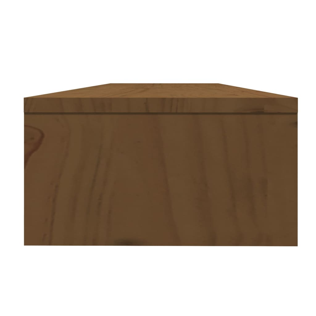Monitorstandaard 100X24X13 Cm Massief Grenenhout Honingbruin