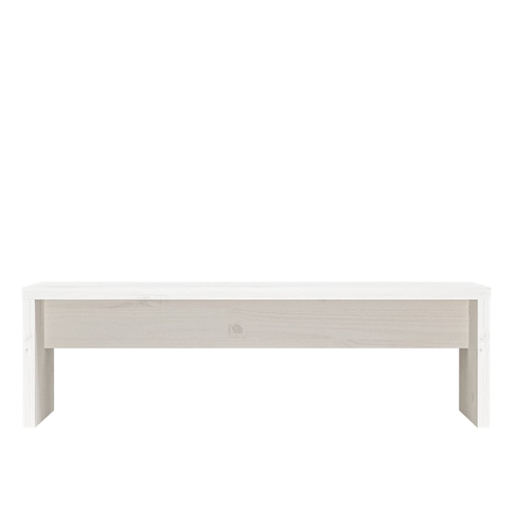 Monitorstandaard 50X27X15 Cm Massief Grenenhout Wit