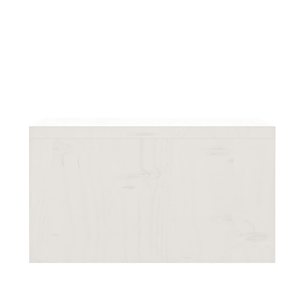 Monitorstandaard 50X27X15 Cm Massief Grenenhout Wit