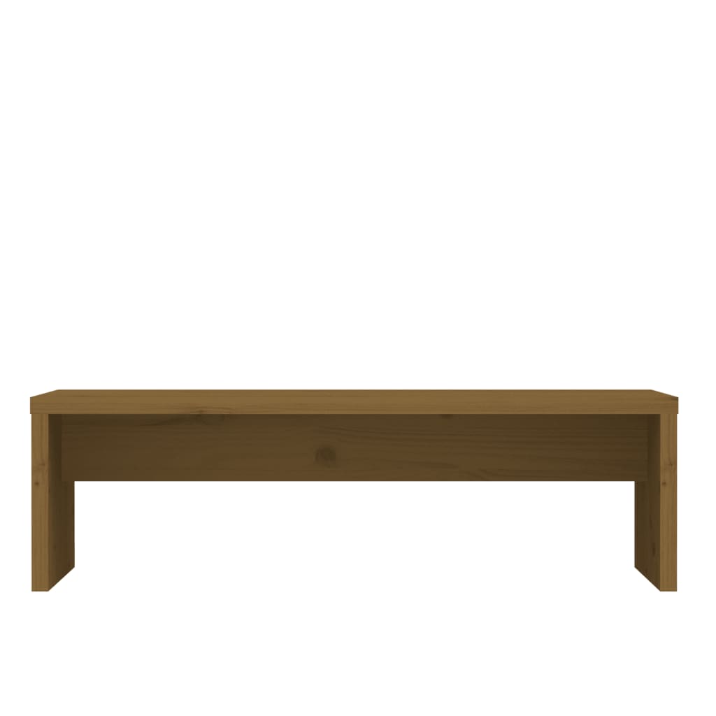 Monitorstandaard 50X27X15 Cm Massief Grenenhout Honingbruin