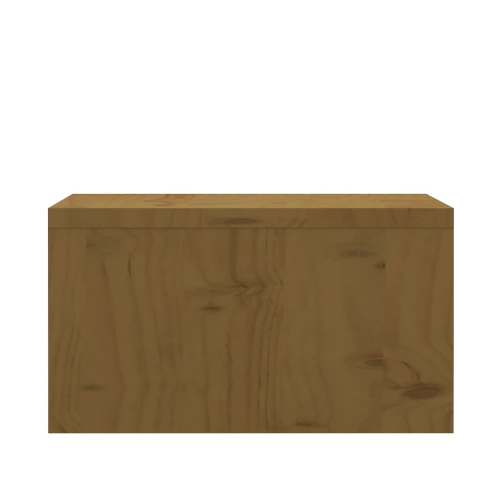 Monitorstandaard 50X27X15 Cm Massief Grenenhout Honingbruin