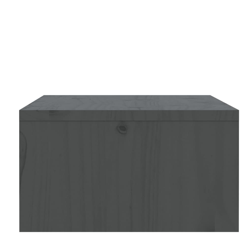Monitorstandaard 100X27X15 Cm Massief Grenenhout Grijs